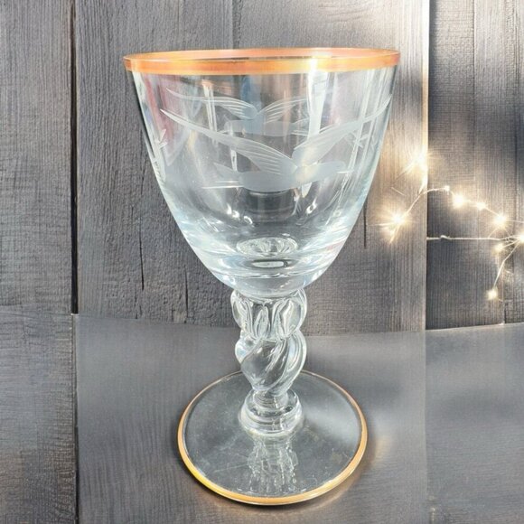 Lyngby Glassworks Lyngby Seagull Porter Glass Etched Birds Cups Set 2 Glasses - Picture 2 of 16